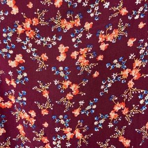 Old Navy Maxi dress with maroon floral pattern
